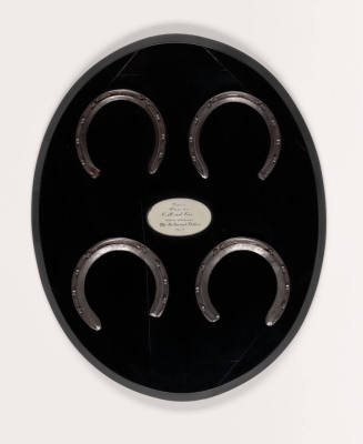 "Plates worn by Gallant Fox" Horseshoe Plaque