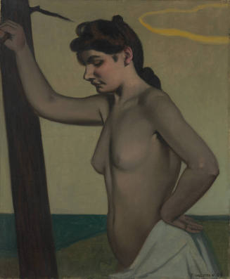 Nude Woman Leaning against a Tree