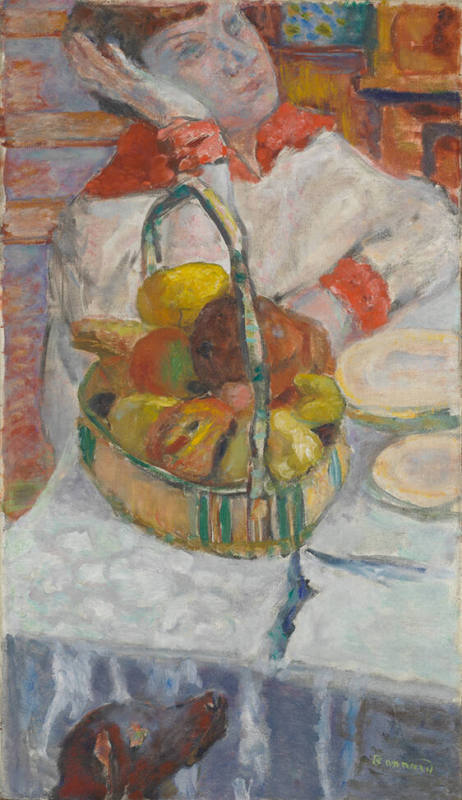 Woman with Basket of Fruit
